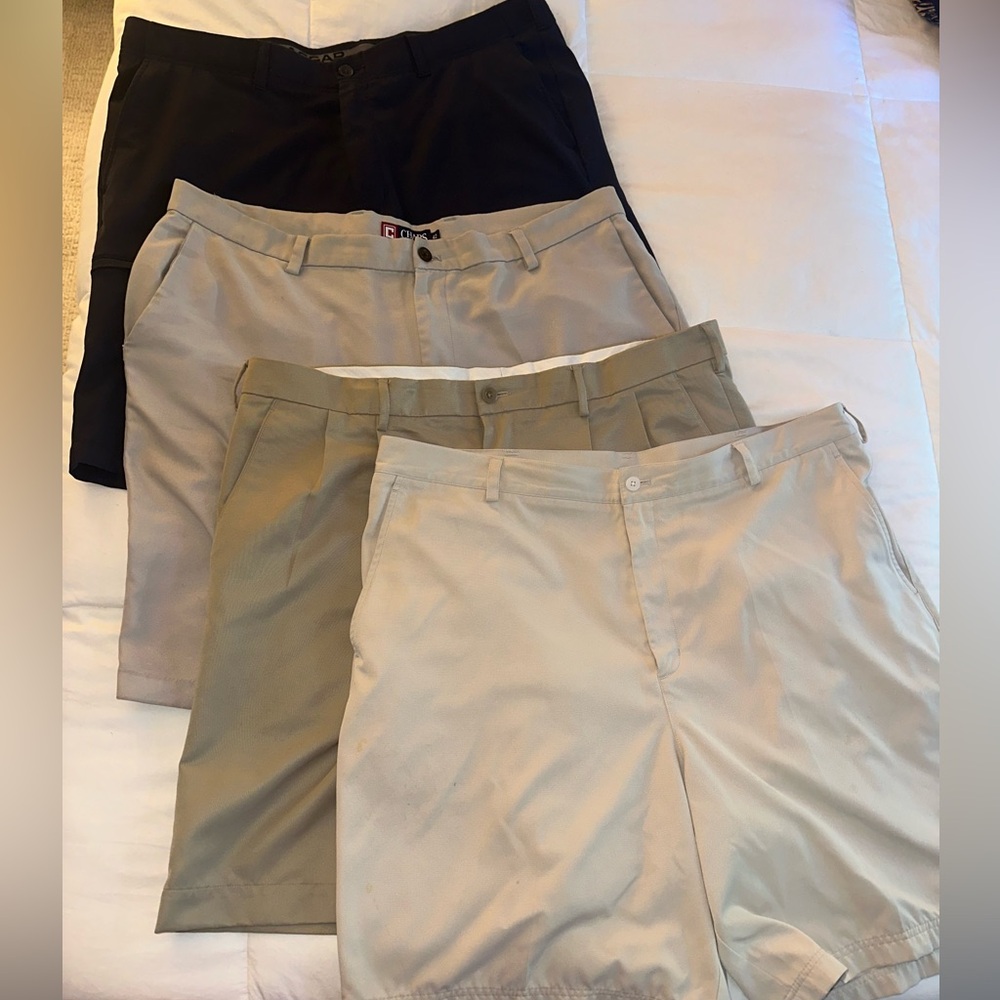 4 Men’s Golf shorts- Nike, Champs, Merona, Haggar